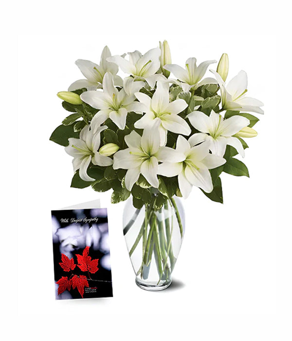 Heavenly lilies sympathy bouquet
