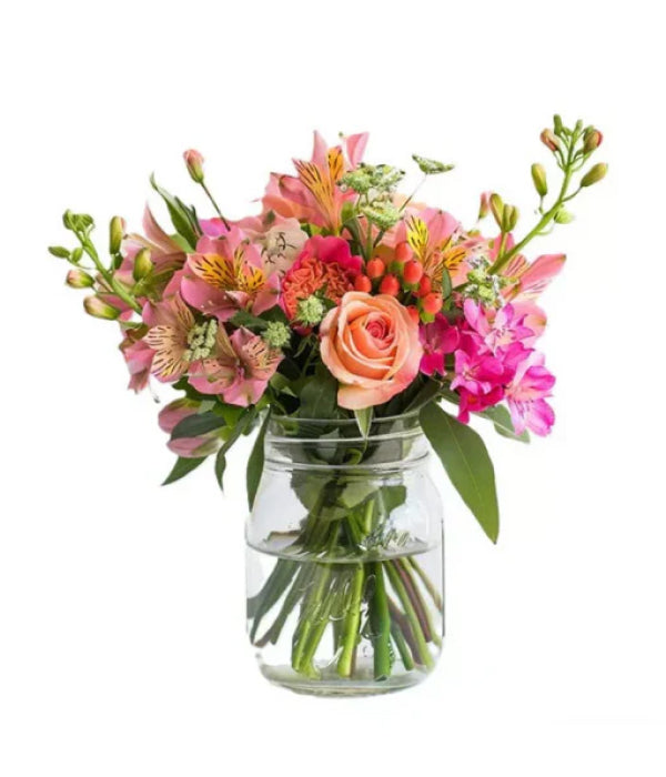 Petal Sunrise in Mason Jar