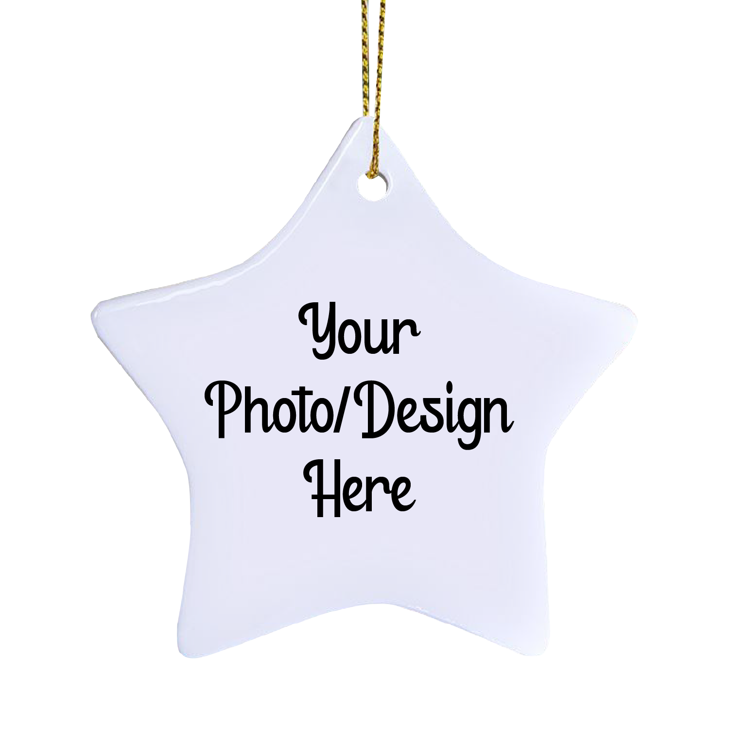 Personalized Christmas Star Shaped Ornament - Double Sided - Things Engraved