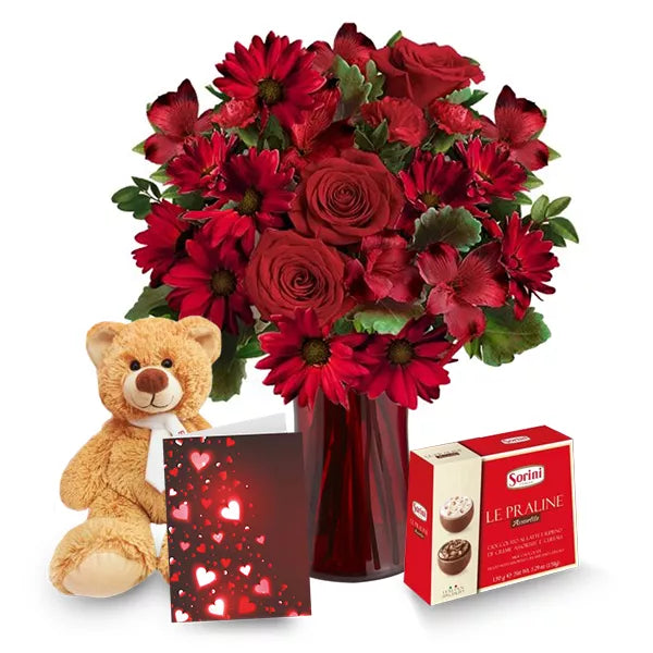 valentines flowers combo